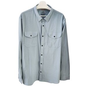 ROARK slate blue Campover Shirt XL — rugged, utility-style long-sleeve shirt
